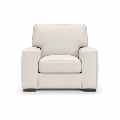 aria armchair in cognac top grain leather floor
