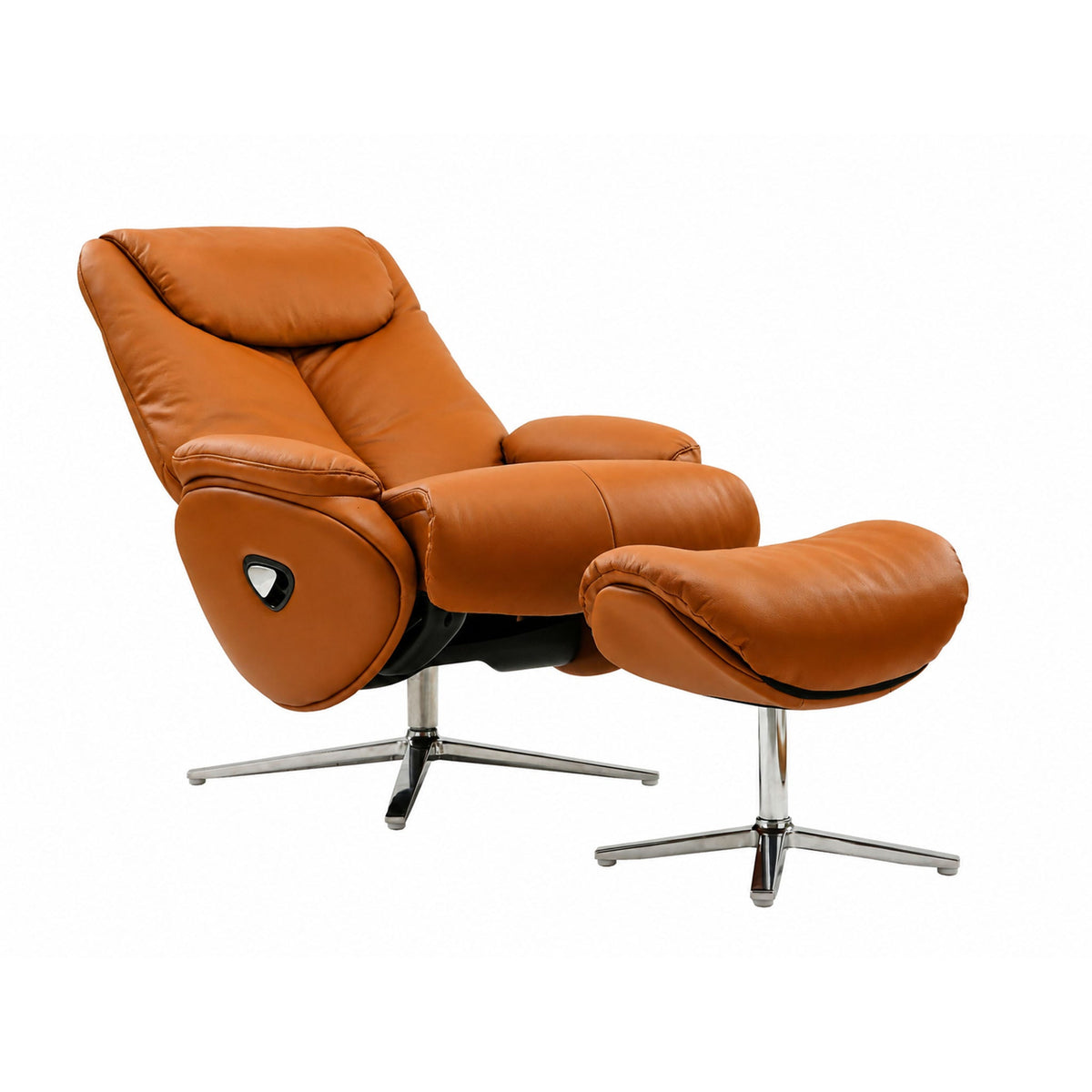 choco recliner in tobacco top grain leather floor
