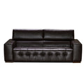como sofa in brown top grain leather floor