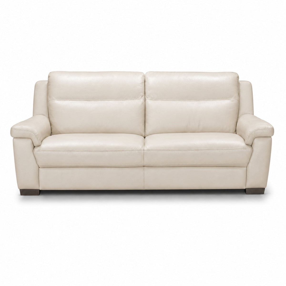 castello loveseat in white top grain leather floor