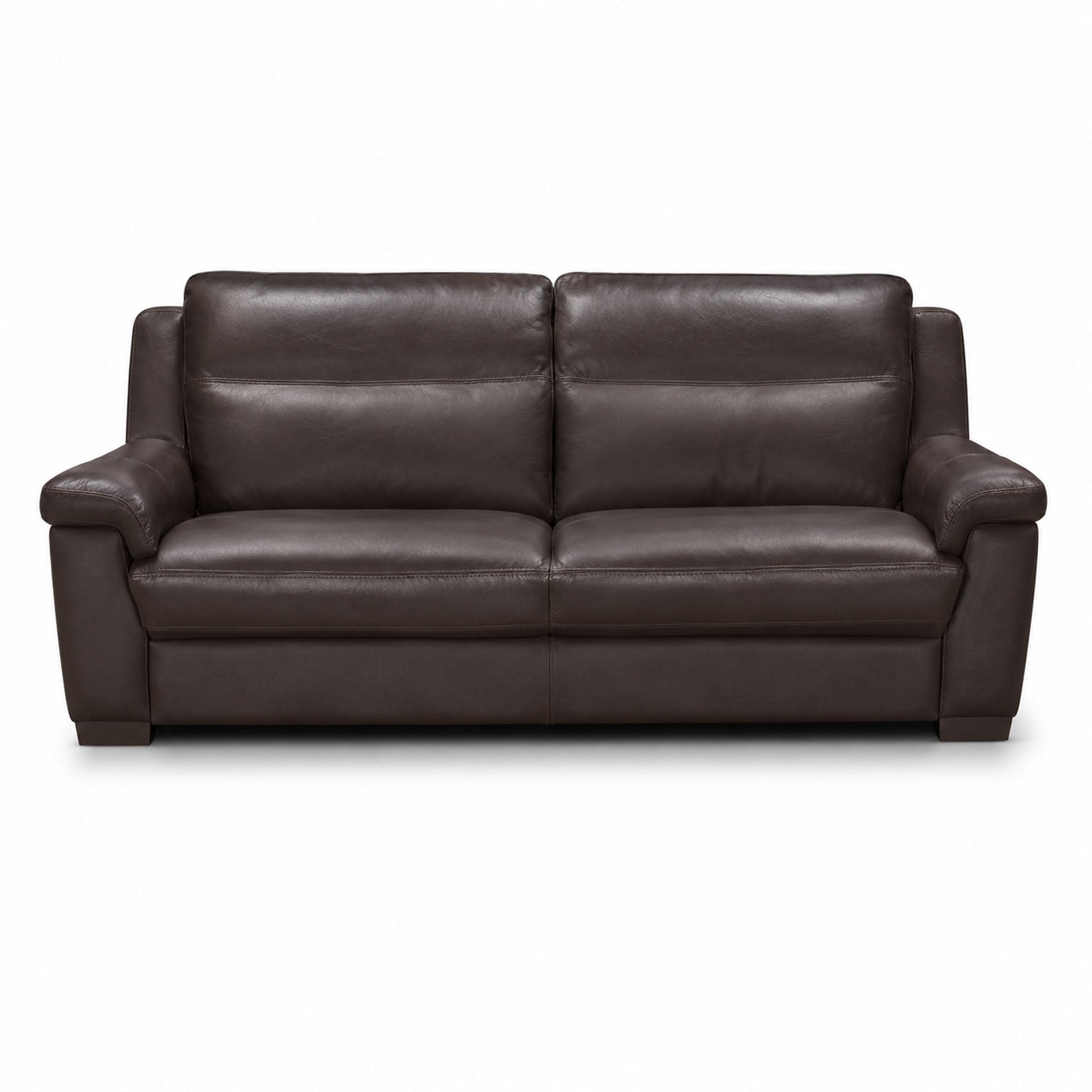 castello loveseat in brown top grain leather floor