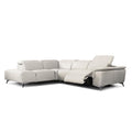 argo sectional in white top grain leather floor