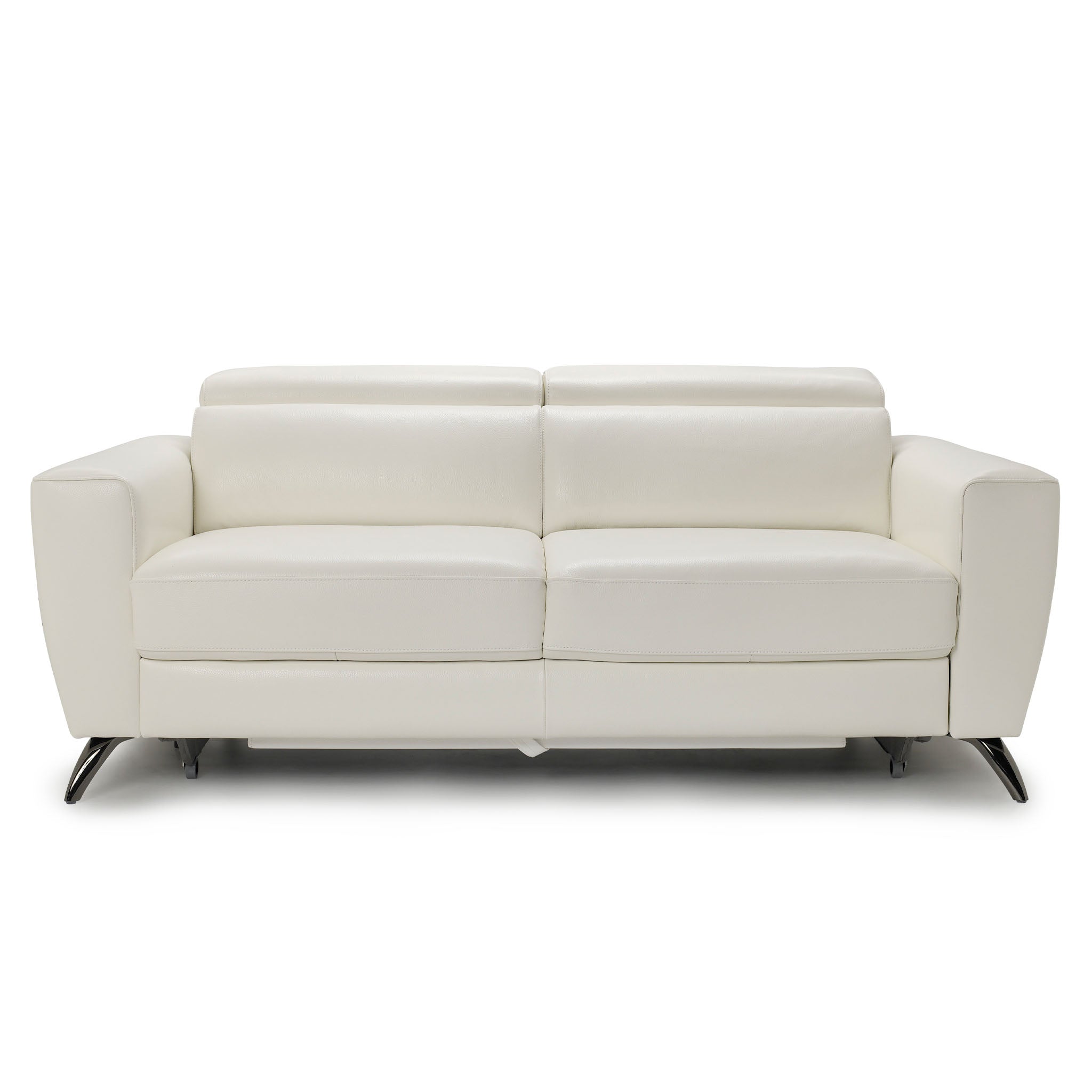 stelvio sofa in white top grain leather floor