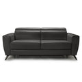 stelvio sofa in grey top grain leather floor