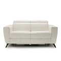 stelvio loveseat in grey top grain leather floor