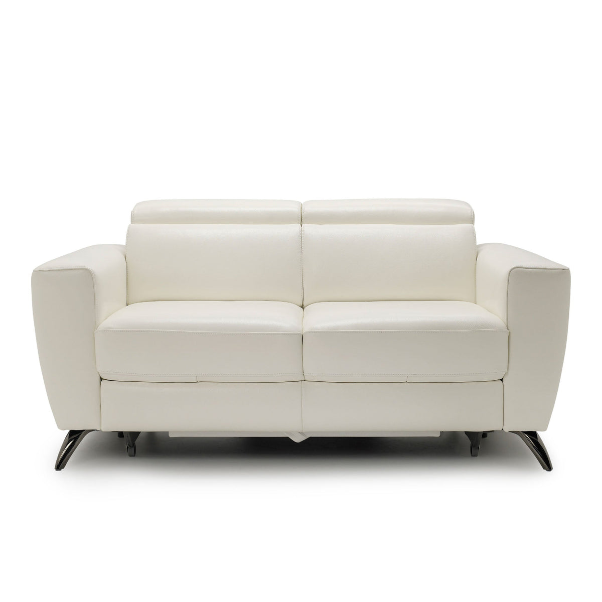 stelvio loveseat in grey top grain leather floor
