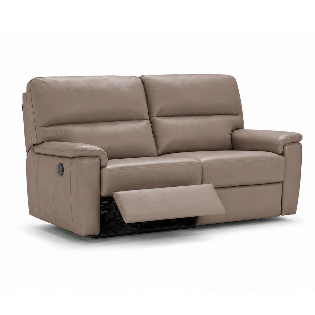 adige sofa in taupe top grain leather floor