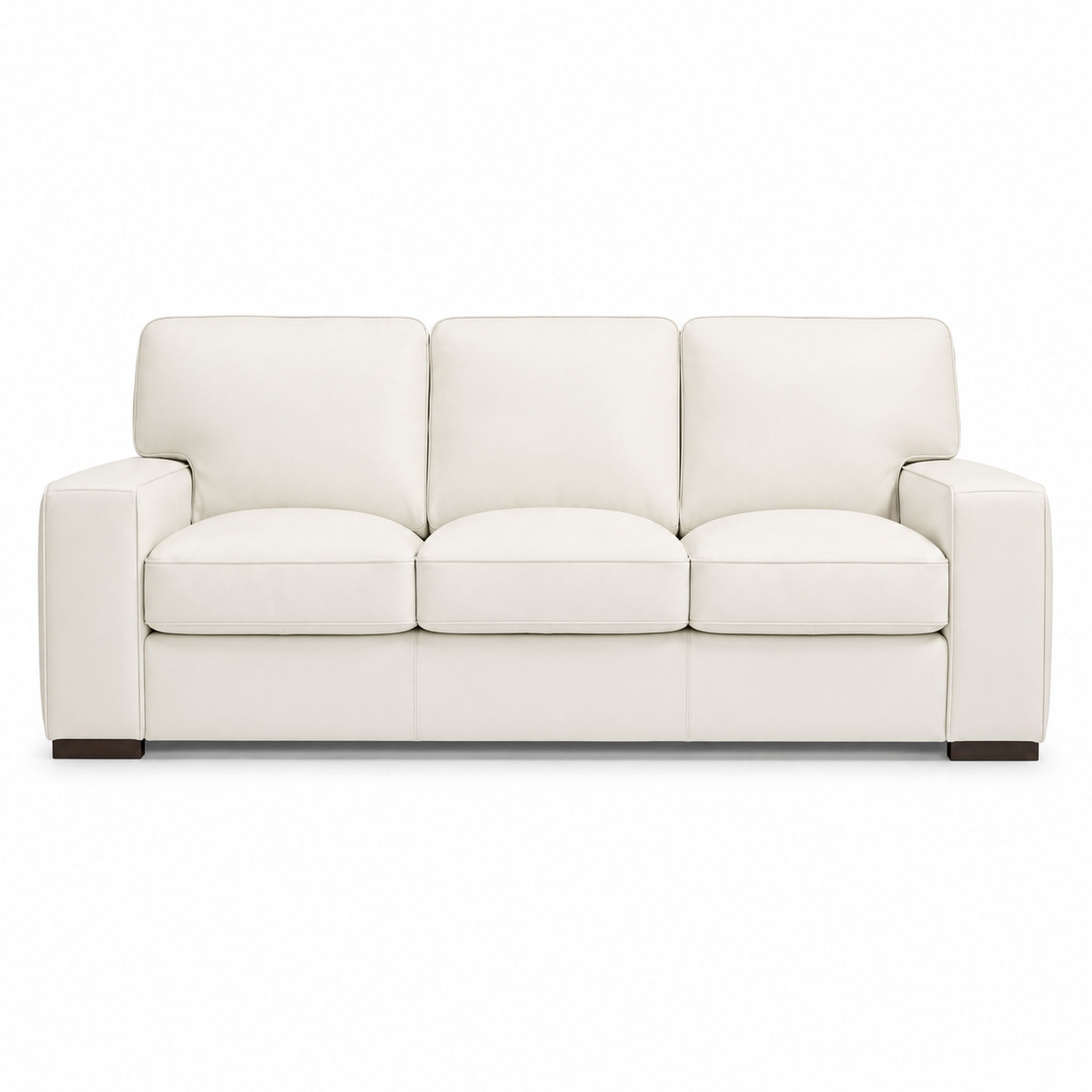 aria sofa in white top grain leather floor