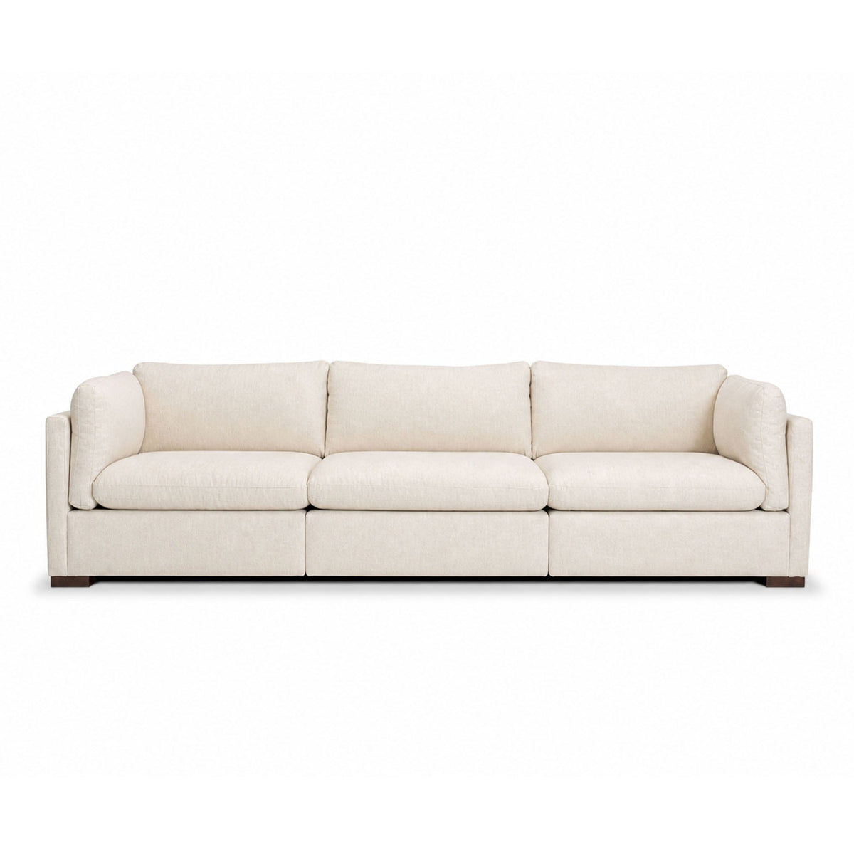 brooklyn sofa in off white upholstery floor