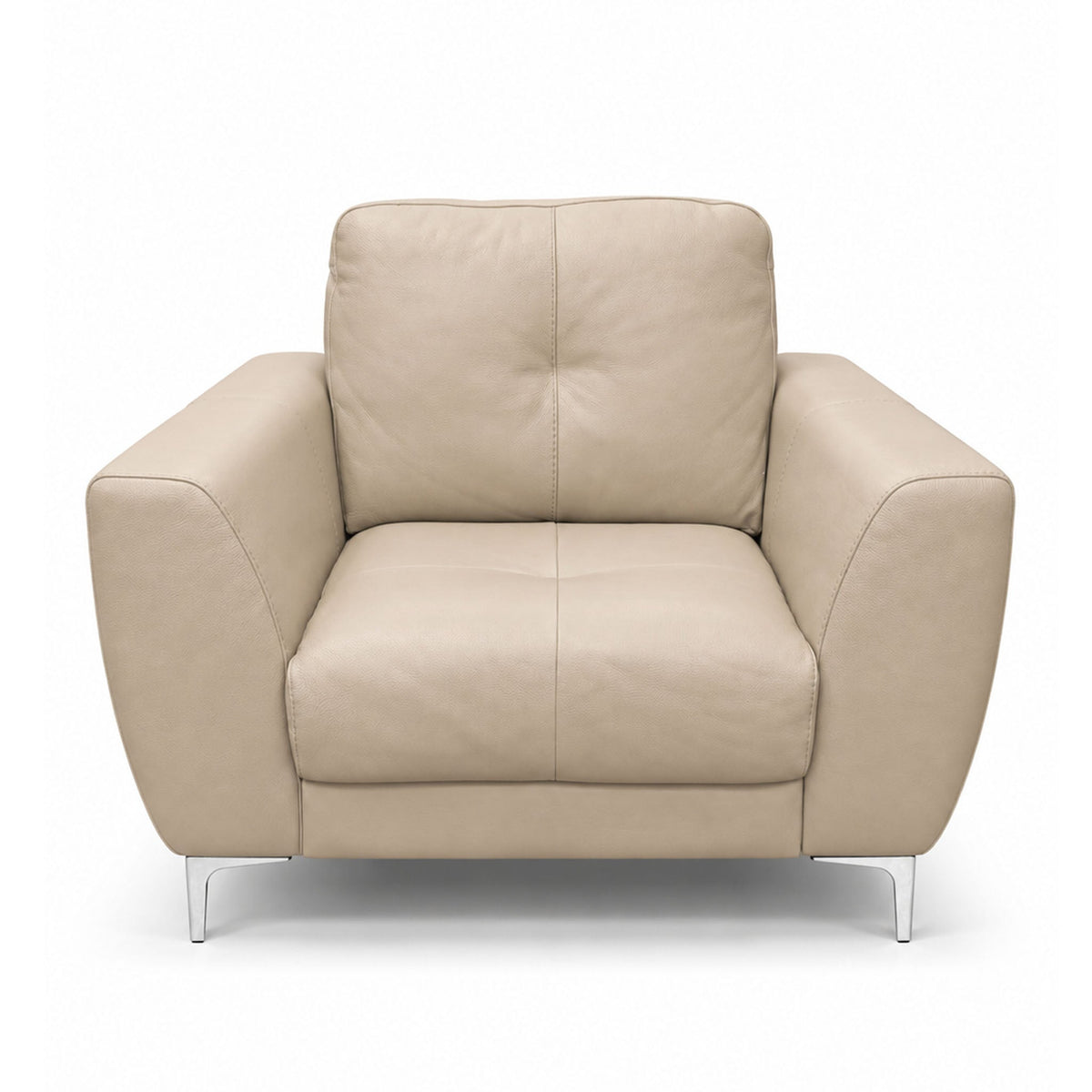 casanova armchair in beige top grain leather floor