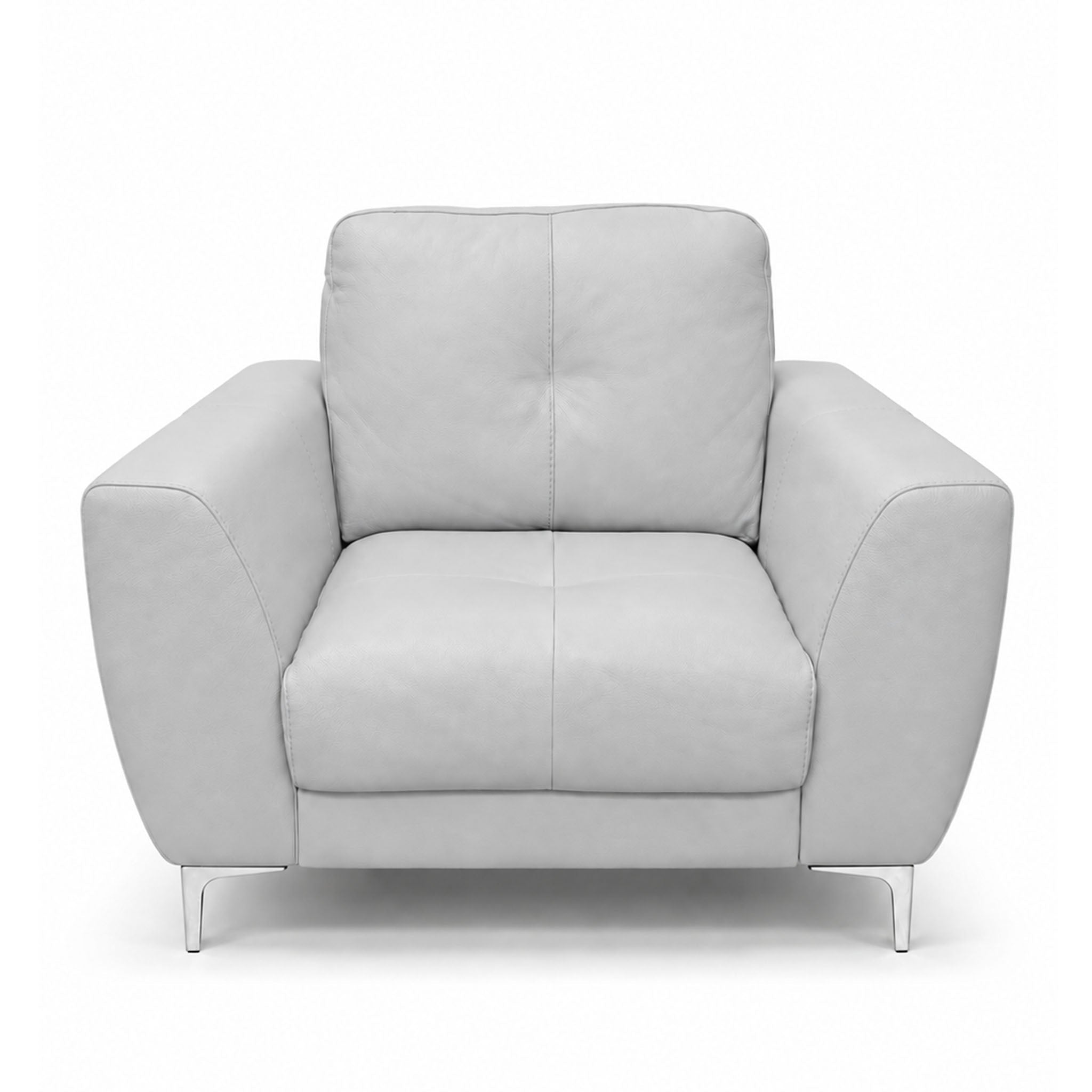 casanova armchair in grey top grain leather floor