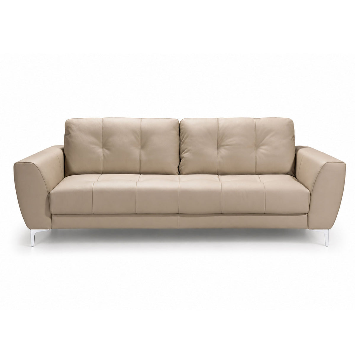 casanova sofa in beige top grain leather floor