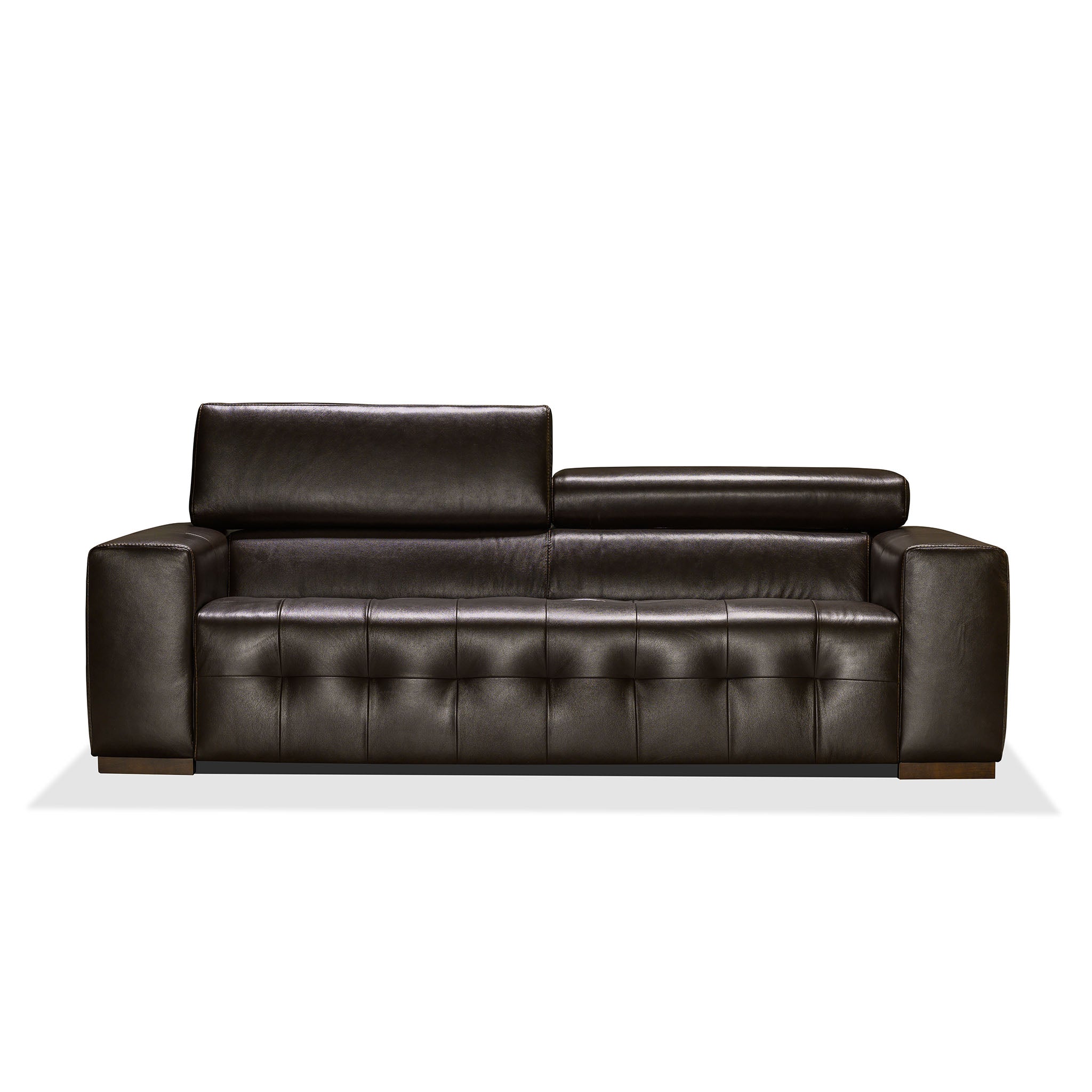 como loveseat in brown top grain leather new