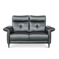 diva sofa in black top grain leather floor