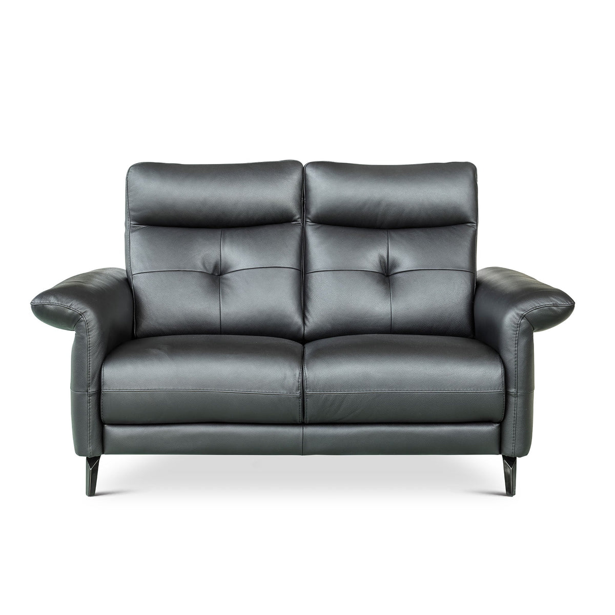 diva sofa in black top grain leather floor