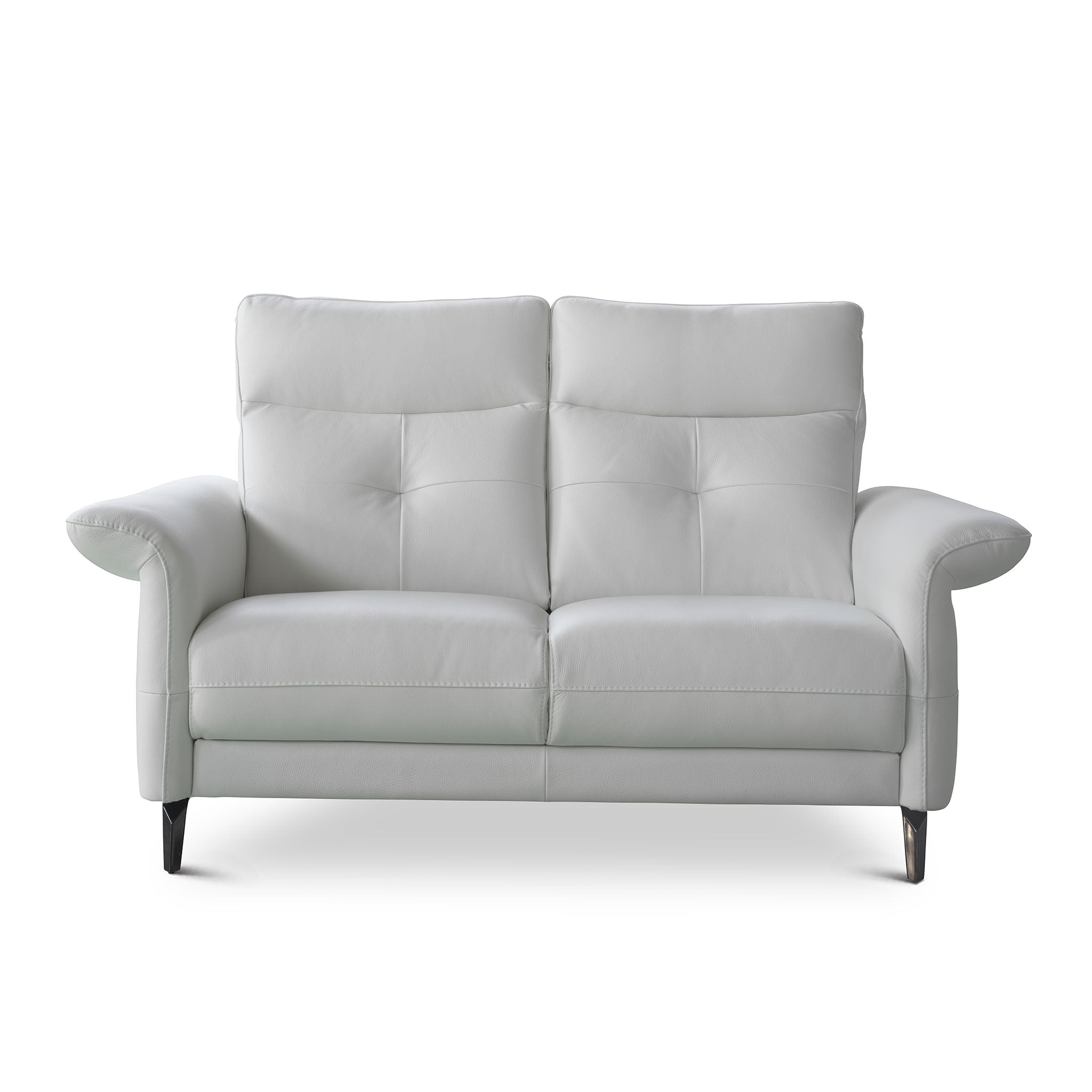 diva loveseat in white top grain leather floor