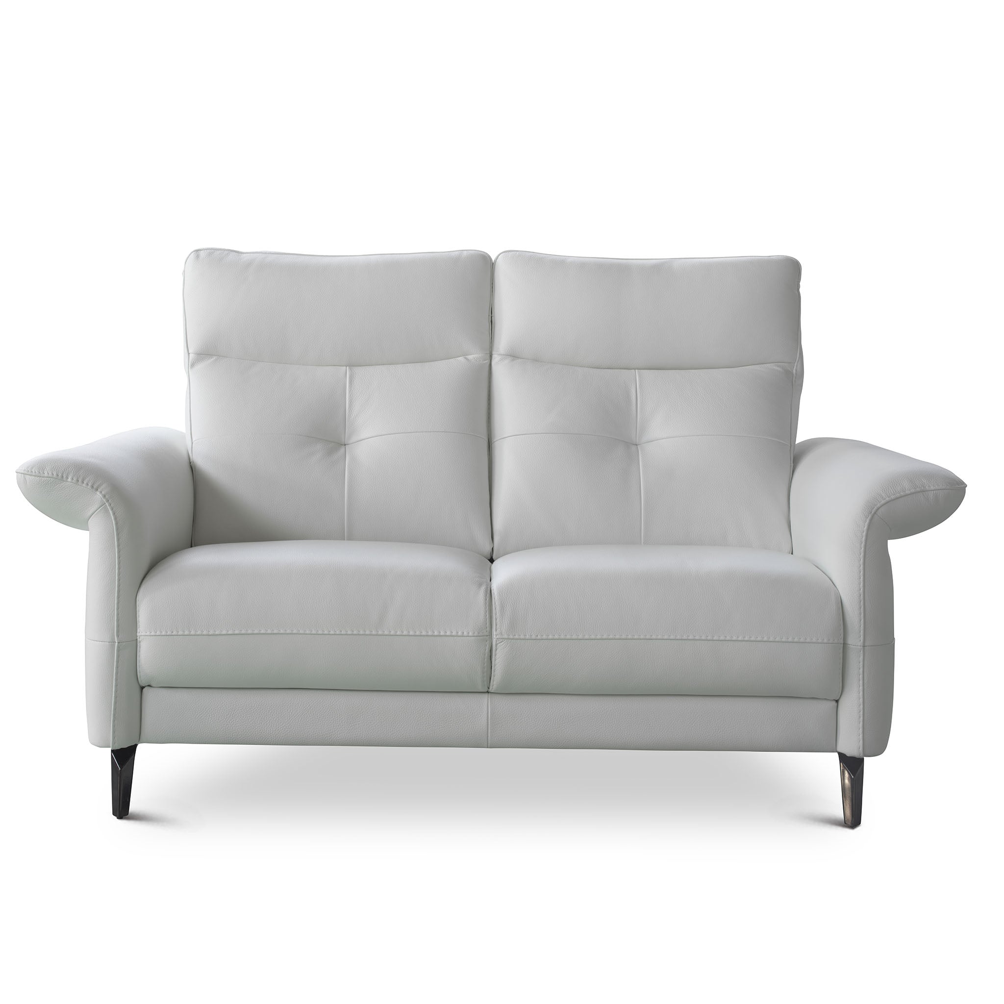 diva loveseat in white top grain leather new