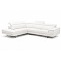 florida sectional in white top grain leather new