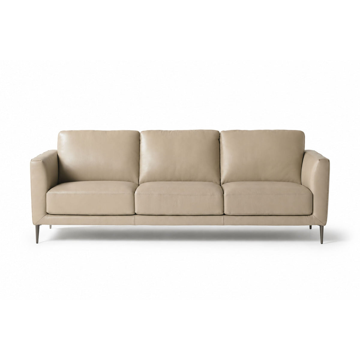 linea sofa in beige top grain leather floor