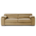 magnum sofa in beige top grain leather floor