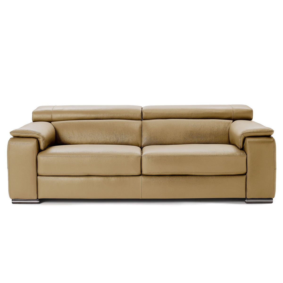 magnum sofa in beige top grain leather floor
