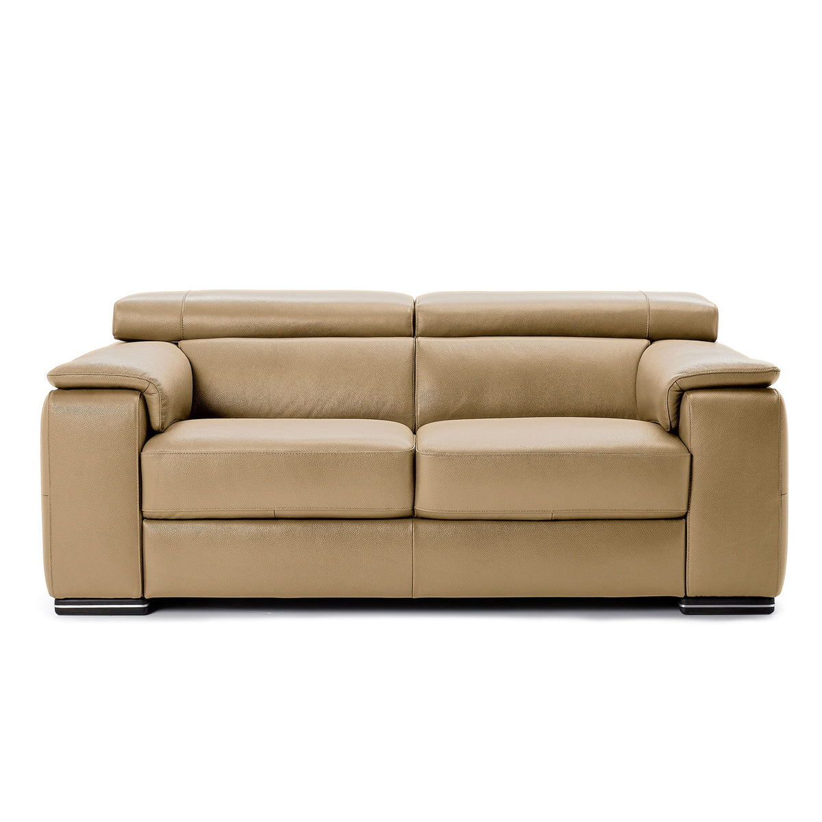 magnum loveseat in beige top grain leather floor