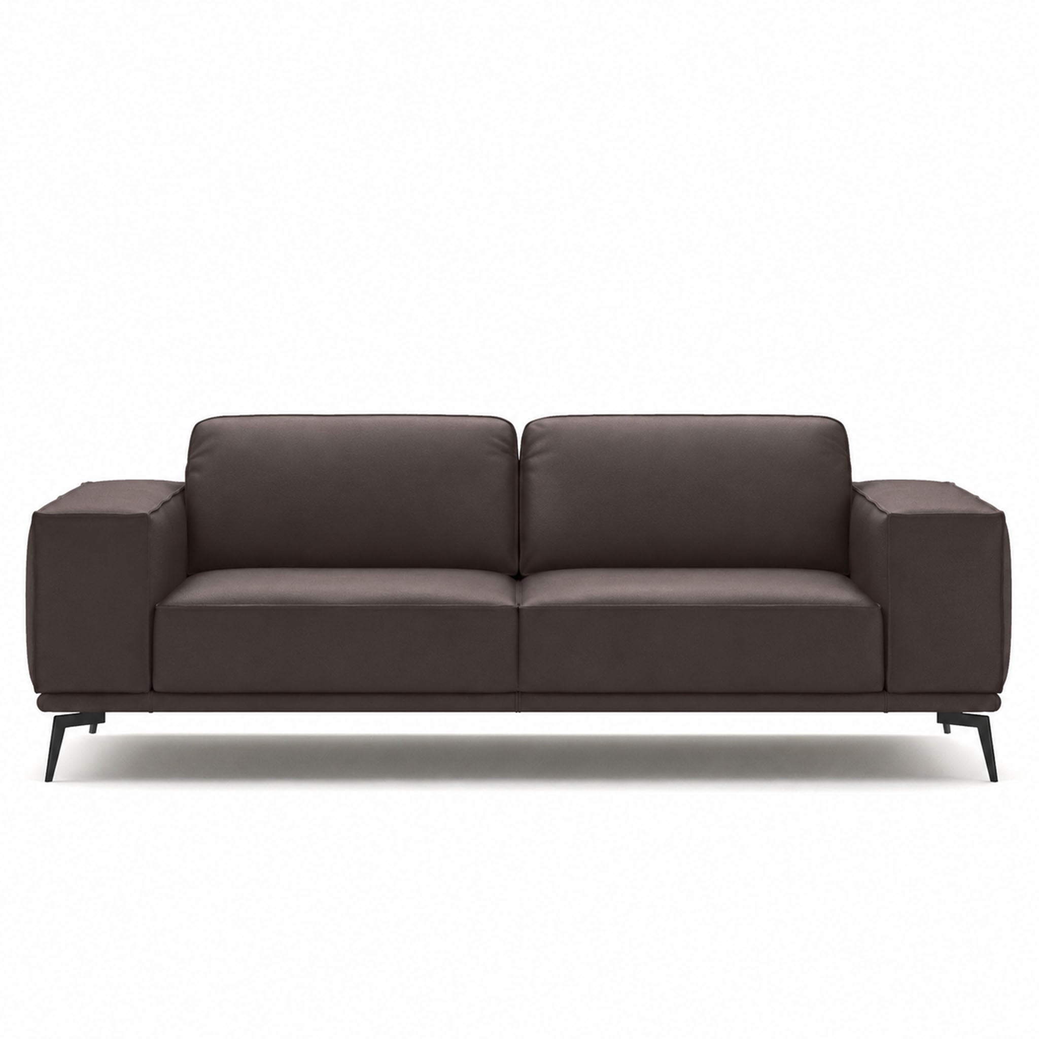 manhattan sofa in brown top grain leather new