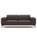 manhattan loveseat in brown top grain leather floor