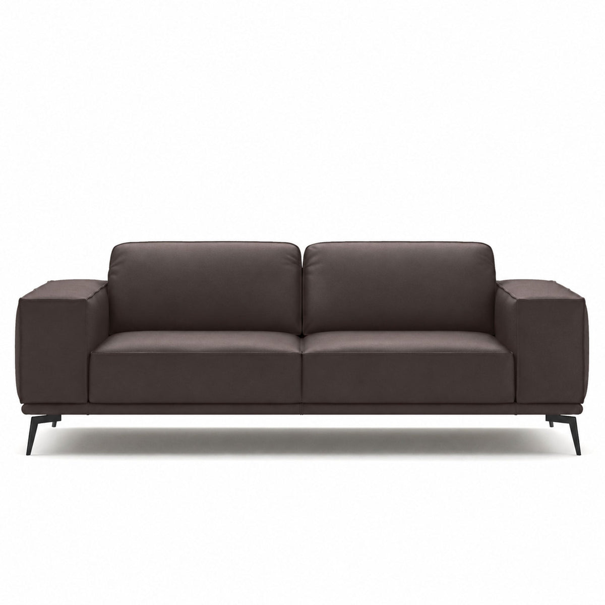 manhattan loveseat in brown top grain leather floor