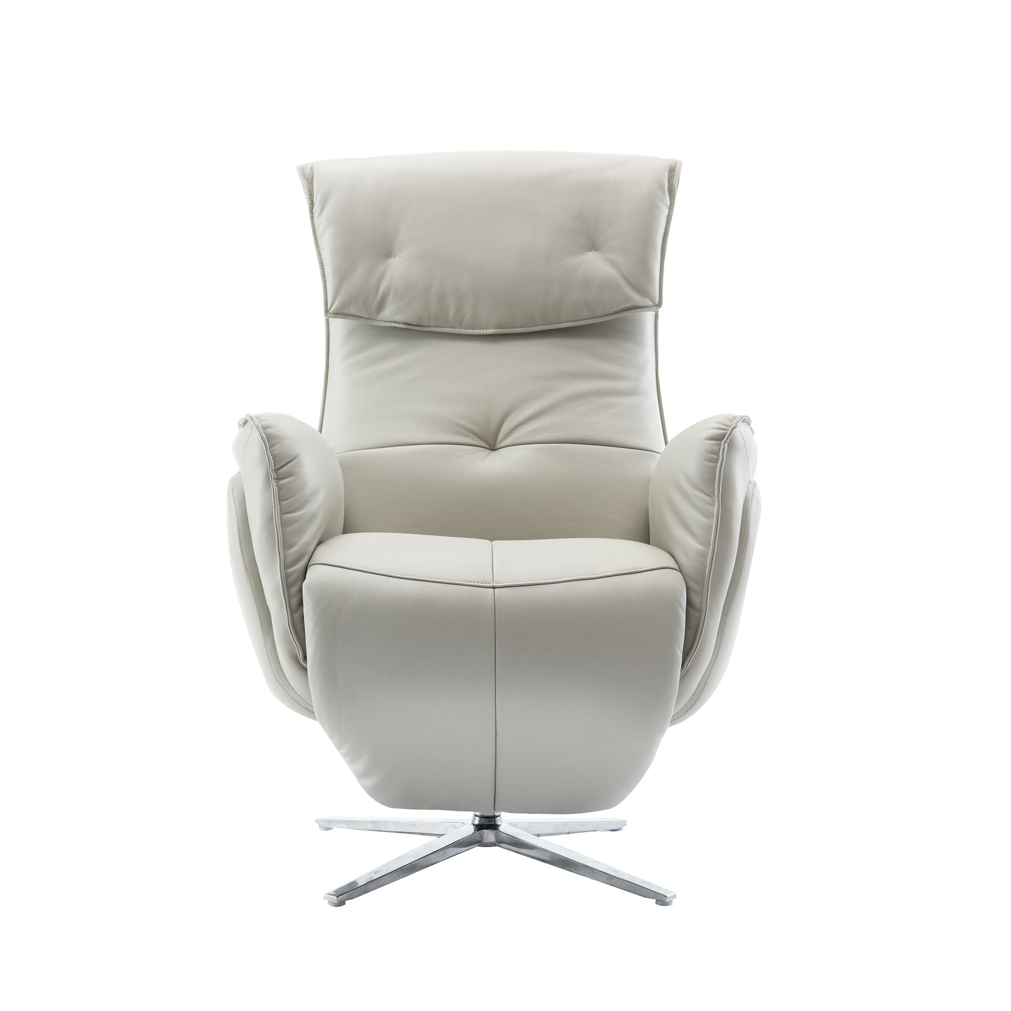 mayfair power recliner in grey top grain leather floor