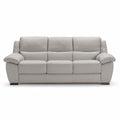 meghan sofa in grey top grain leather floor