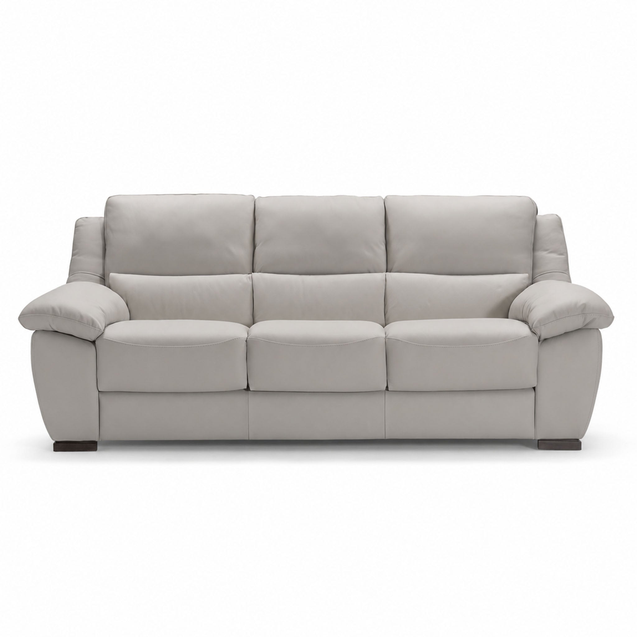 meghan sofa in grey top grain leather floor