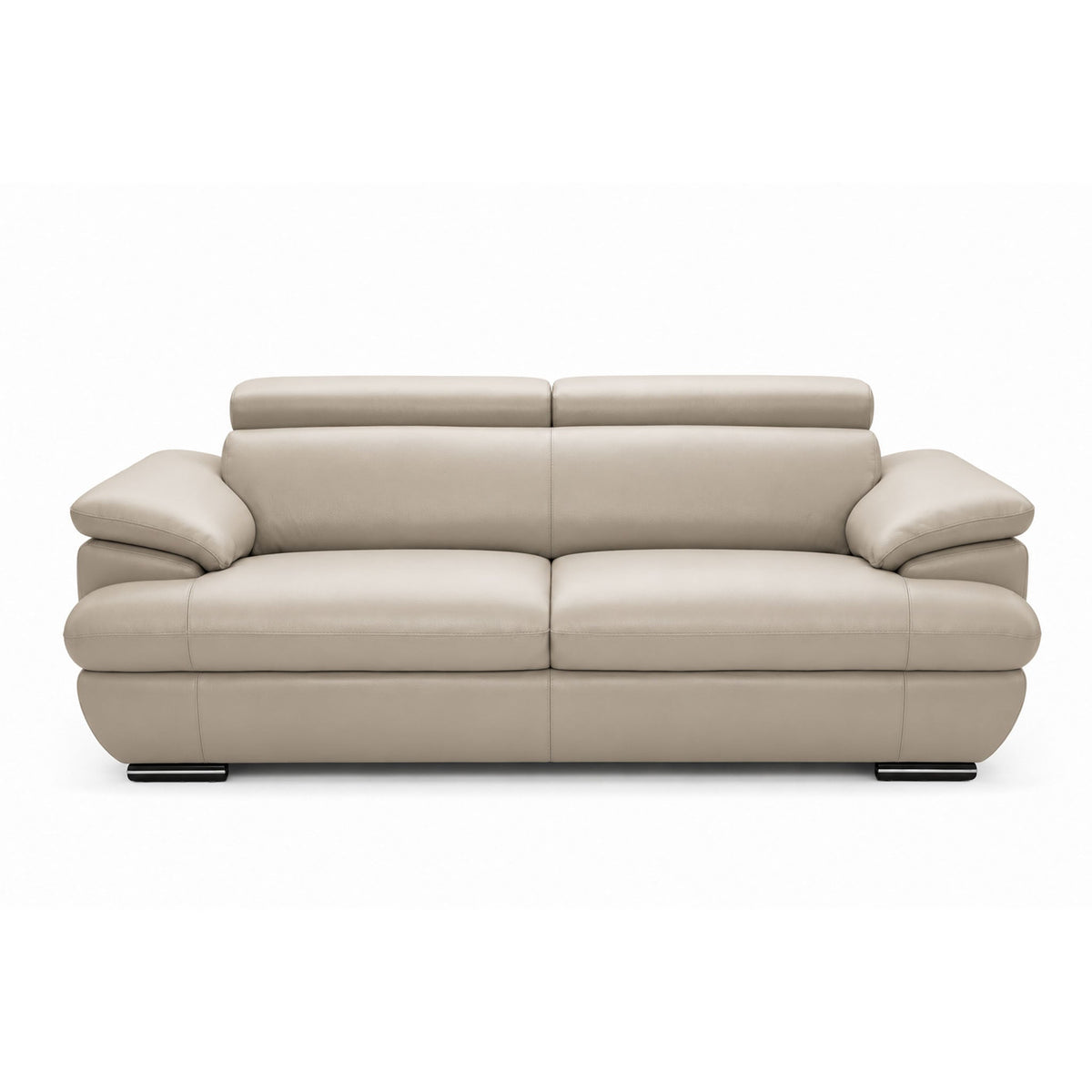 monza sofa in beige top grain leather floor