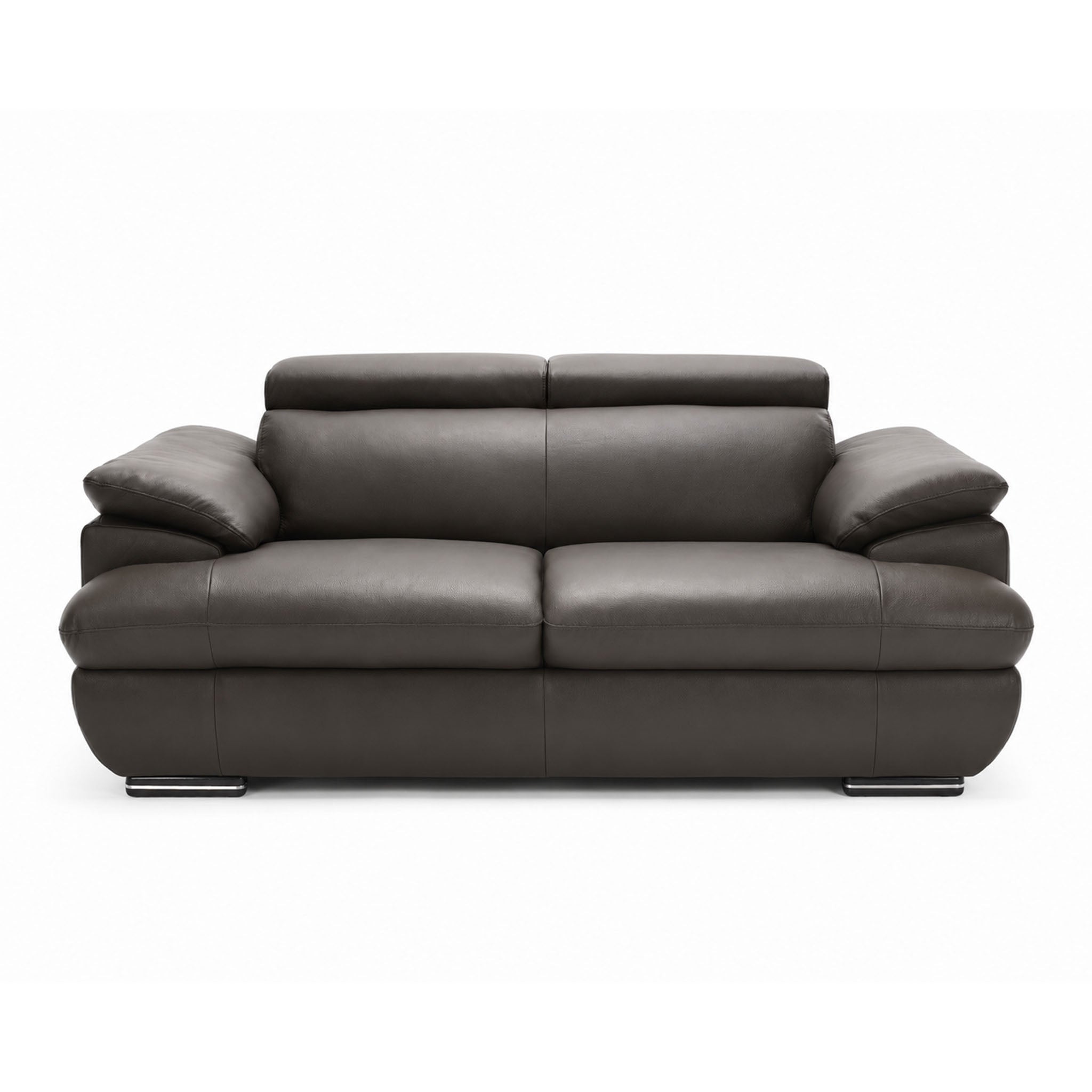 monza loveseat in brown top grain leather floor