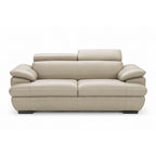 monza loveseat in beige top grain leather new