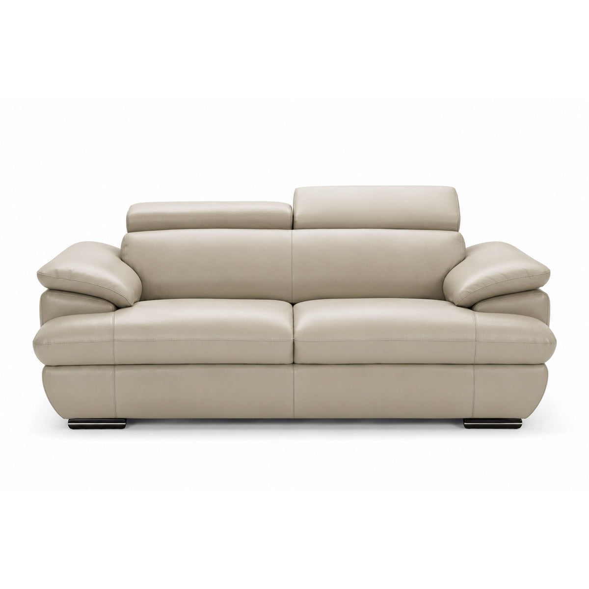 monza loveseat in beige top grain leather new