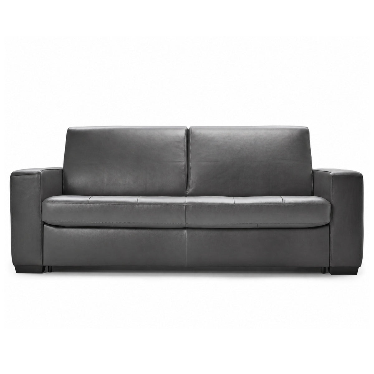 sofi sofabed in grey top grain leather floor