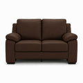 morandi loveseat in grey top grain leather floor
