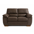 melanie loveseat in brown top grain leather floor