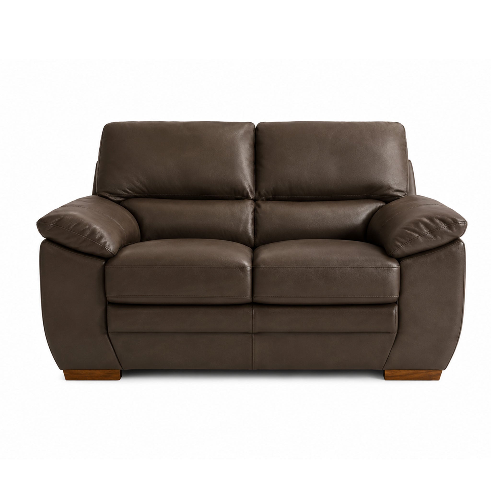 melanie loveseat in brown top grain leather floor
