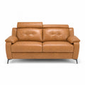 killian sofa in cognac top grain leather floor