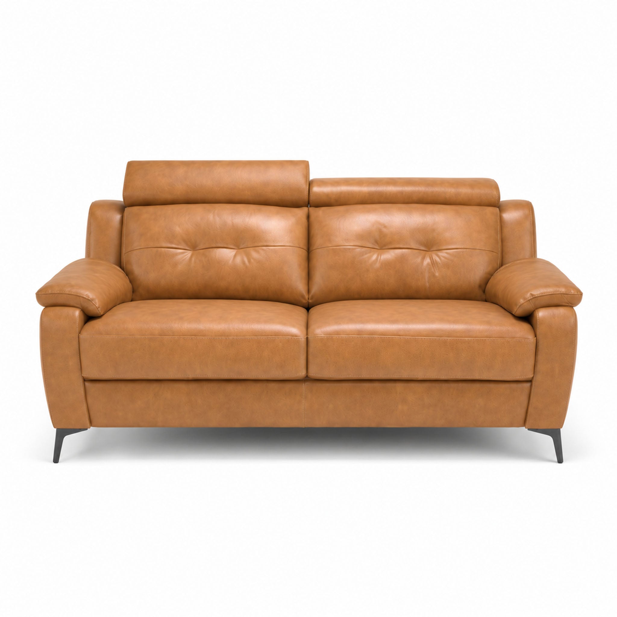 killian sofa in cognac top grain leather floor