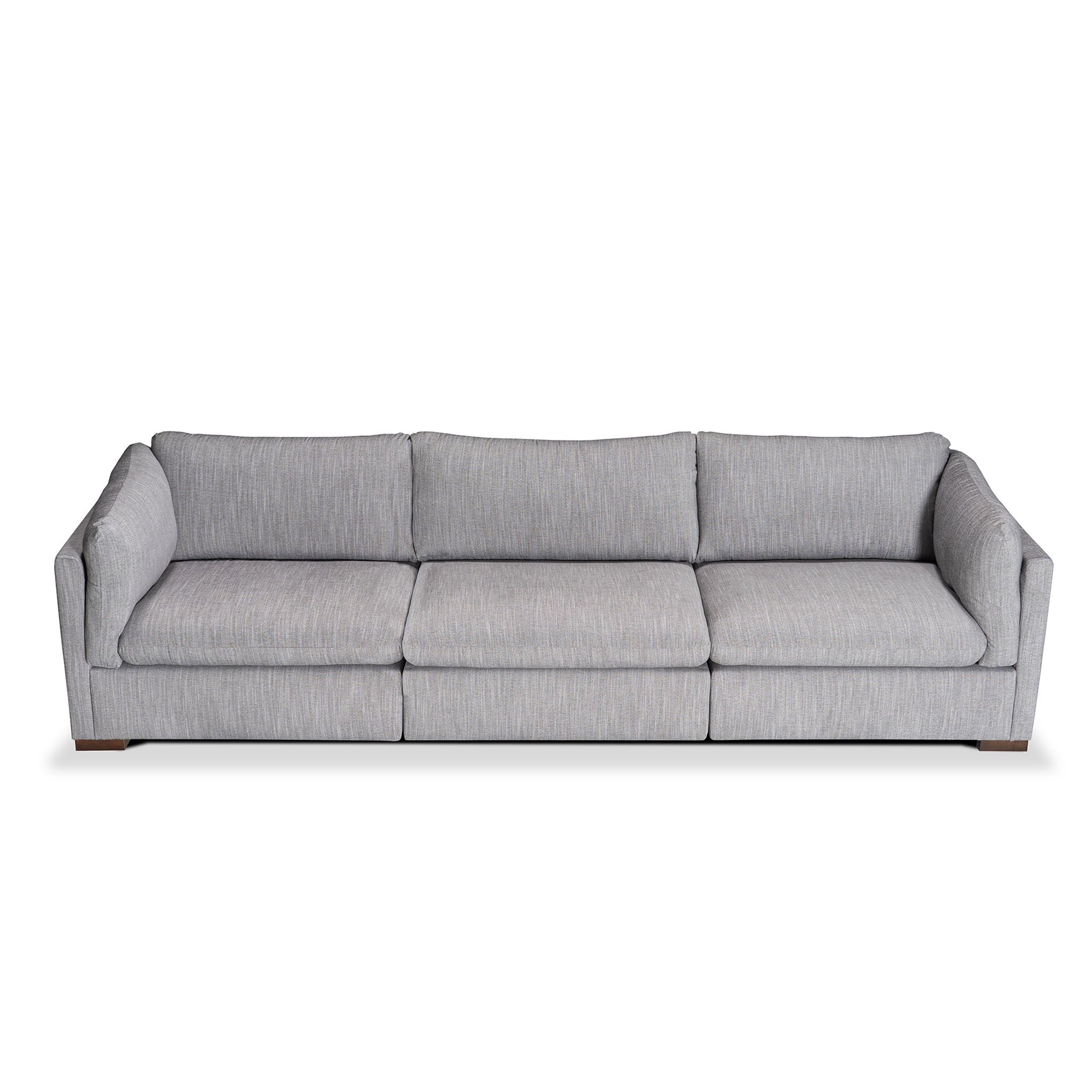 brooklyn sofa in grey upholstery floor