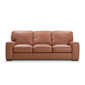 aria sofa in cognac top grain leather floor