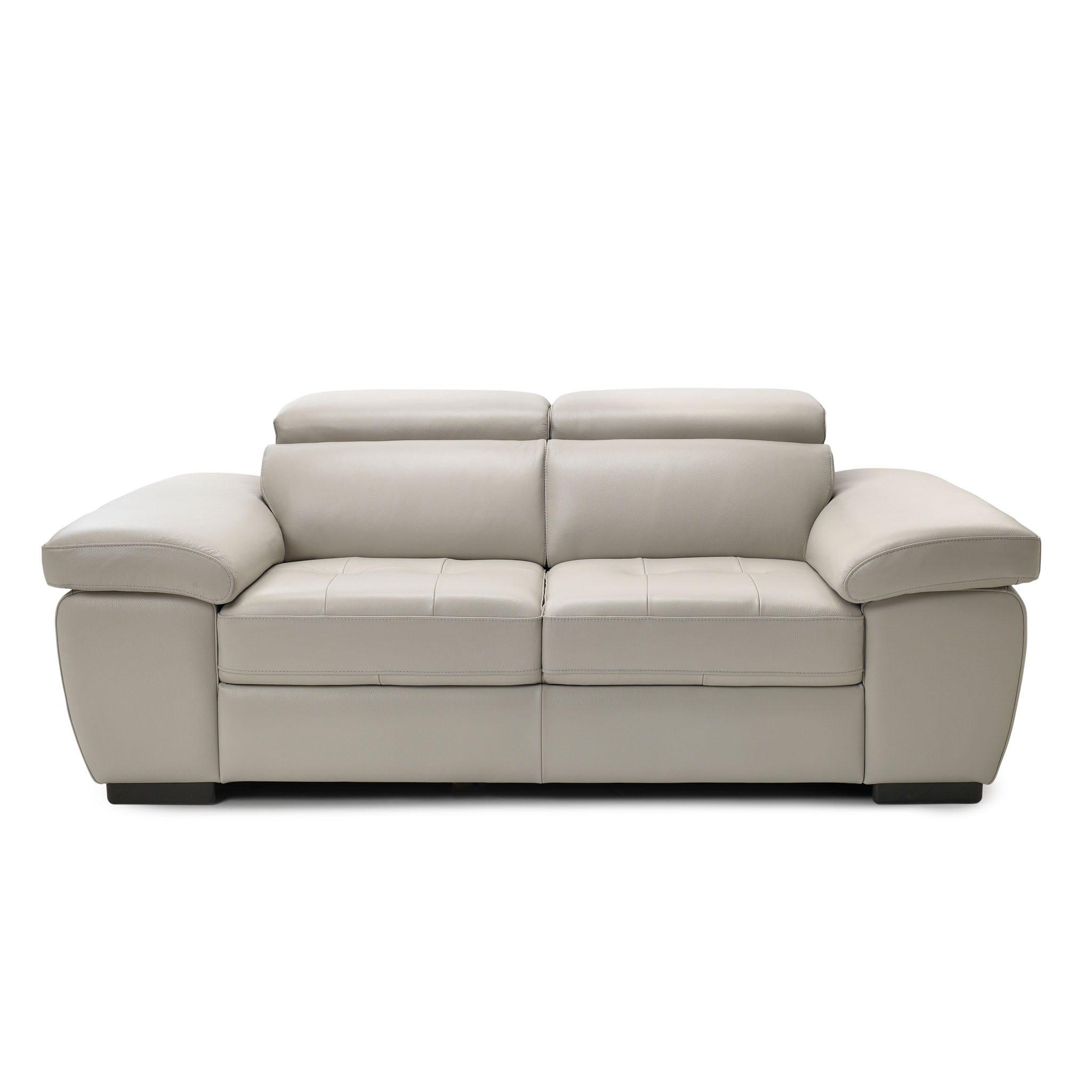 viola loveseat in grey top grain leather floor