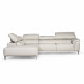 volo sectional in grey top grain leather new