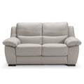 meghan loveseat in grey top grain leather new