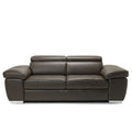 viola sofa in brown top grain leather floor